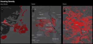 Housing Density Abu Dhaby, Delhi and Paris
